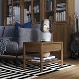 TONSTAD Side table, brown stained oak veneer, 64x40 cm