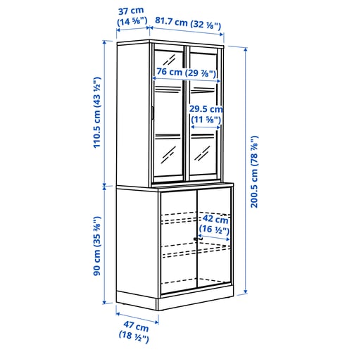 Illustration with measurements for the product: TONSTAD.