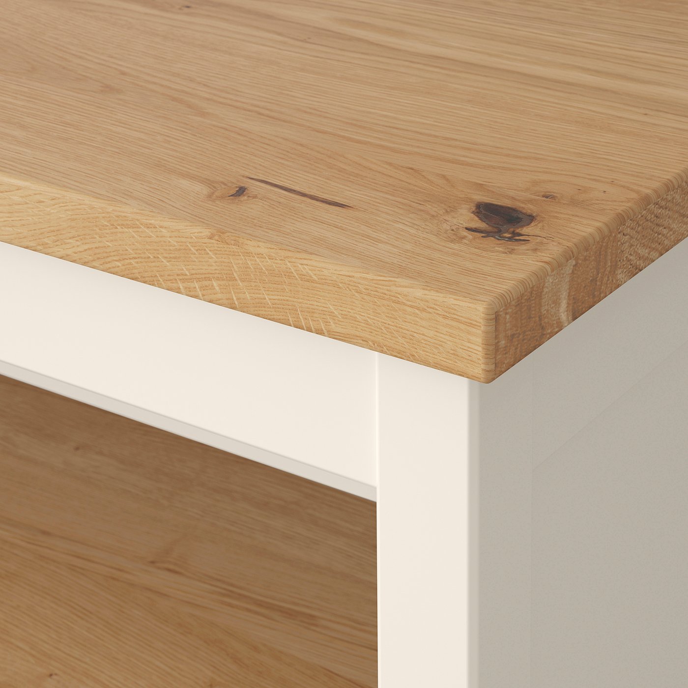 TORNVIKEN kitchen island, off-white/oak, 126x77 cm - IKEA