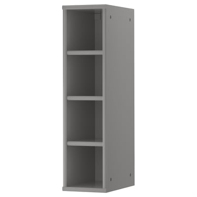 TORNVIKEN Open cabinet, grey, 20x37x80 cm