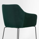 TOSSBERG Chair, metal black/velvet green