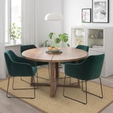 TOSSBERG Chair, metal black/velvet green