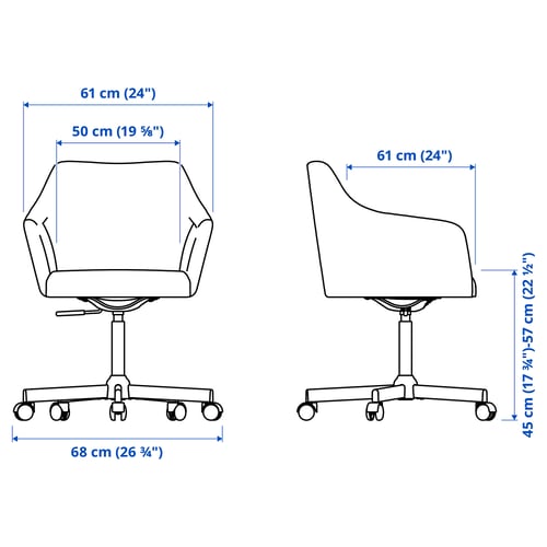 Illustration with measurements for the product: TOSSBERG.