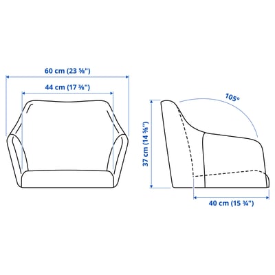 TOSSBERG Seat shell, Gunnared dark grey