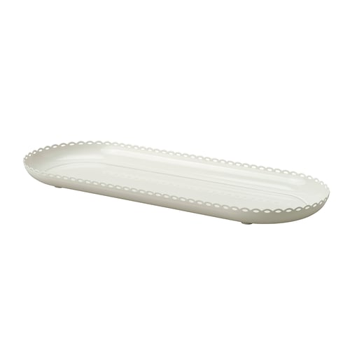 TURTURDUVA Candle dish, off-white, 45x17 cm