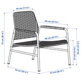 ULRIKSBERG Armchair, rattan/anthracite