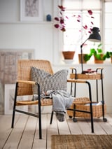 ULRIKSBERG Armchair, rattan/anthracite