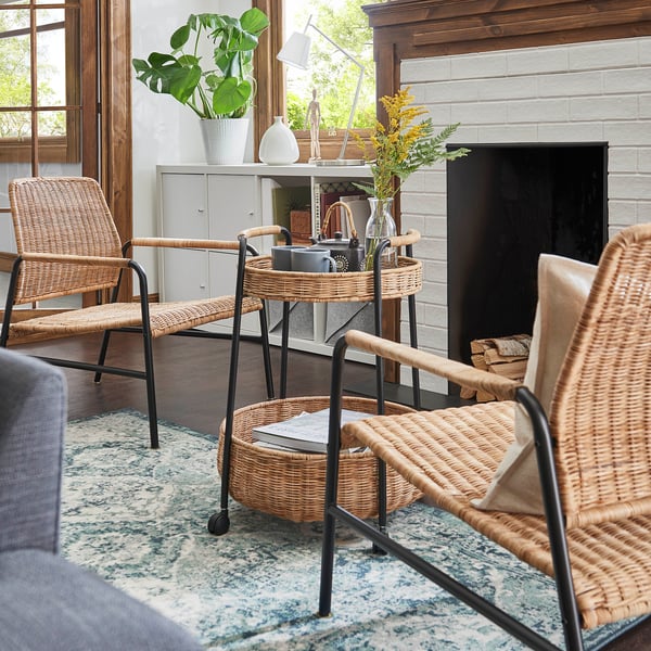 ULRIKSBERG Armchair, rattan/anthracite