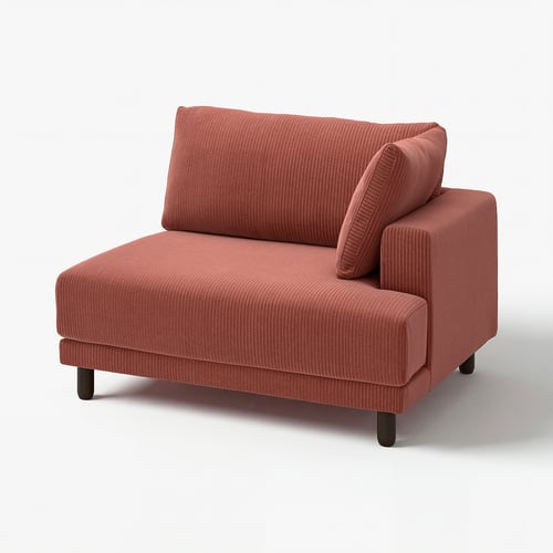 UPPÅKRA: sleek red one-seat sofa, modern design, cushioned for comfort.