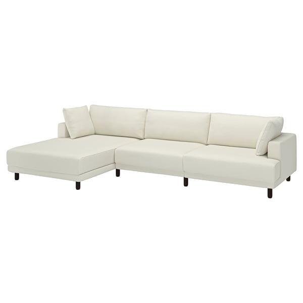 UPPÅKRA 4,5-seat modular sofa, with chaise longue, left/Axvall off-white