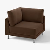 Brown UPPÅKRA armchair, corduroy, comfy, chrome legs.