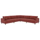 UPPÅKRA Modular corner sofa, 6 seat, Samsala brown-red