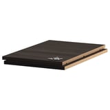 UTRUSTA dark shelf, melamine, rectangular, thick, easy to clean, modern design.