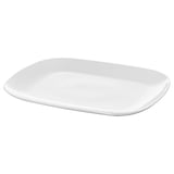 VÄRDERA Plate, white, 31x26 cm