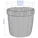 VALLMOFRÖN Plant pot, seagrass, 24 cm