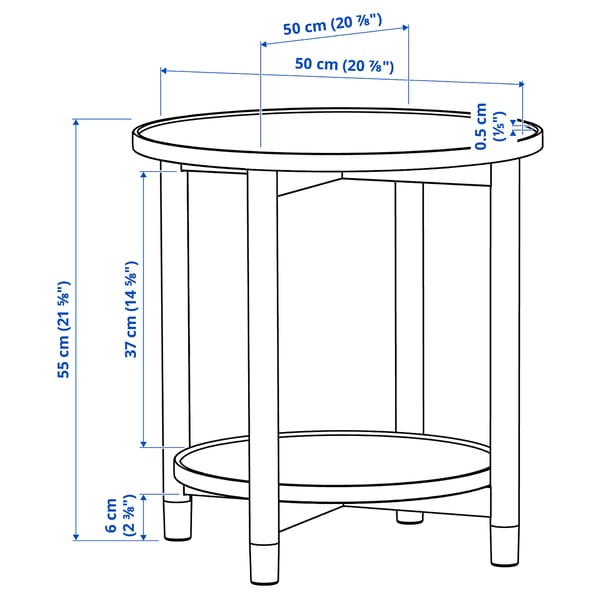 VALNÄS Side table, oak veneer