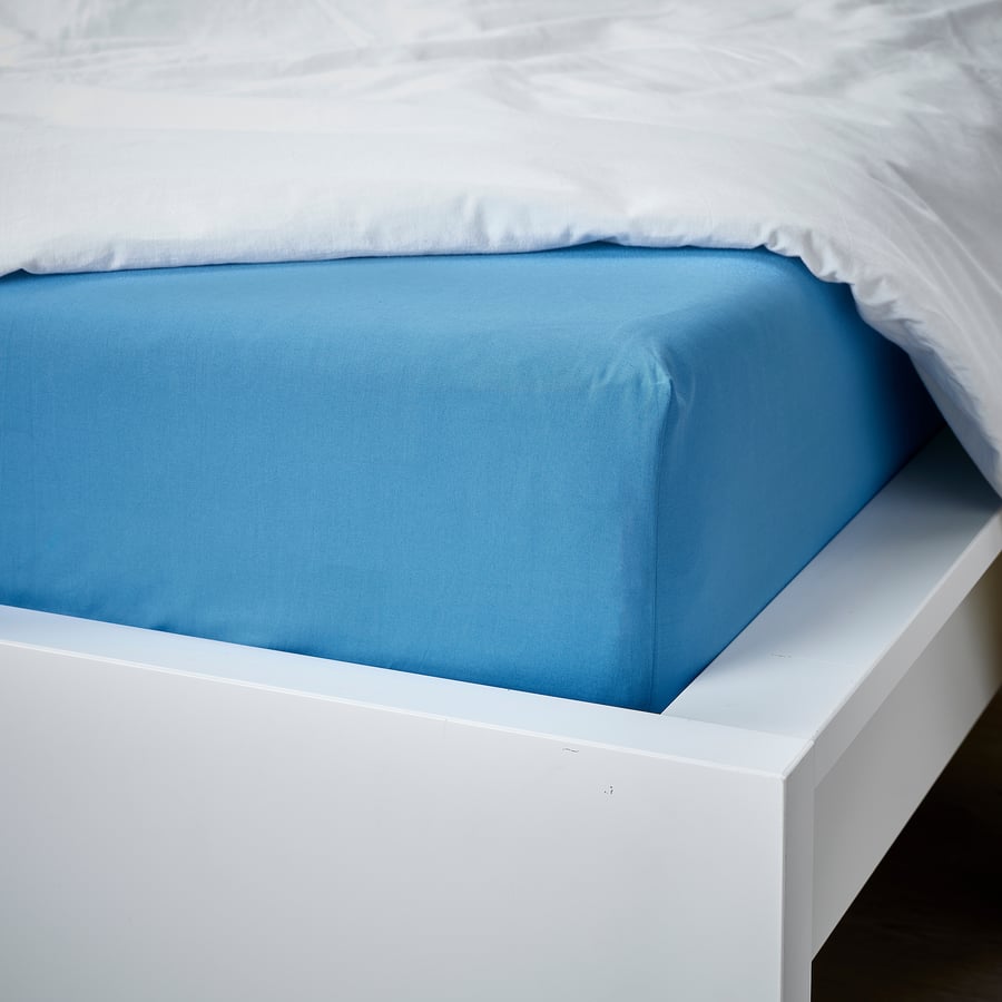 VÅRVIAL Fitted sheet blue IKEA