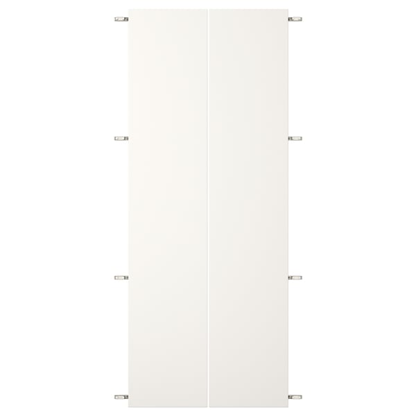 VEDDINGE Door pair with hinges, white, 80x200 cm