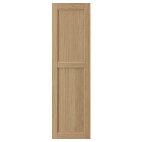 VEDHAMN natural oak cabinet door, rectangular with simple panel design.