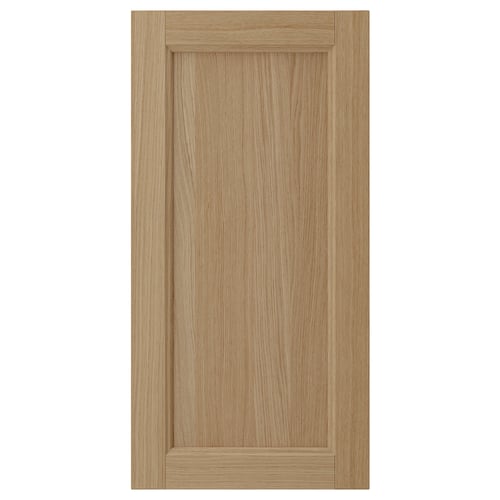 VEDHAMN wooden cabinet door, light brown, rectangular, natural oak grain.