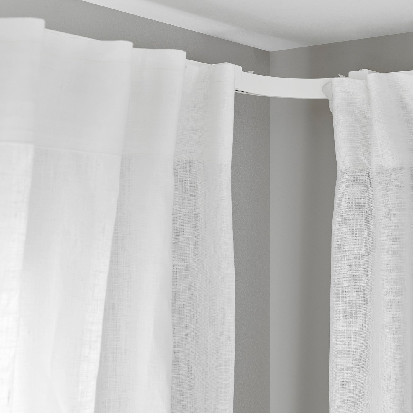 VIDGA قطعة زاوية، مسار أحادي, أبيض IKEA