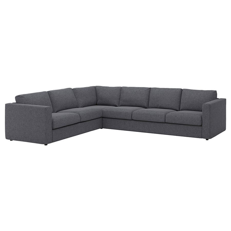 VIMLE Corner sofa, 5seat Gunnared medium grey IKEA