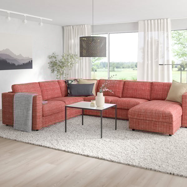 Vimle كنبة زاوية 5 مقاعد مع أريكة طويلة Dalstorp عدة ألوان Ikea