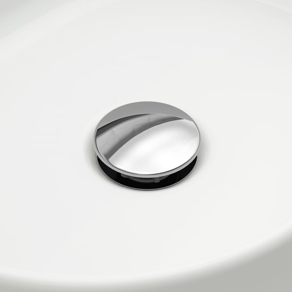VINDELÄLVEN Countertop wash-basin w water trap, white, 39x31 cm