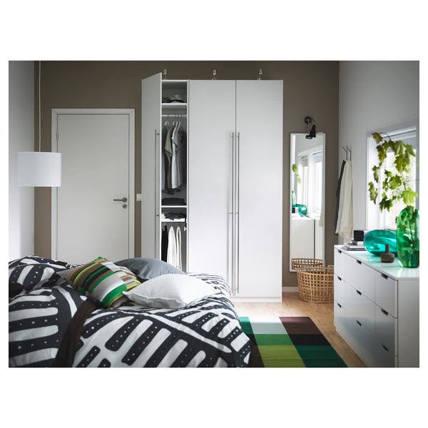 VINTERBRO Door with hinges, white, 50x229 cm