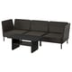 VITTSKÄR 3-seat conversation set, outdoor/plastic rattan dark grey