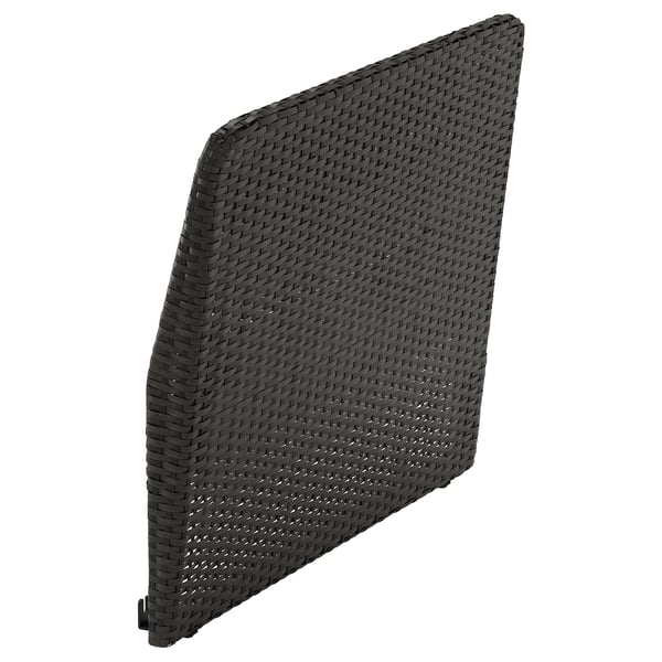 VITTSKÄR black outdoor chair - rectangular, plastic rattan, durable