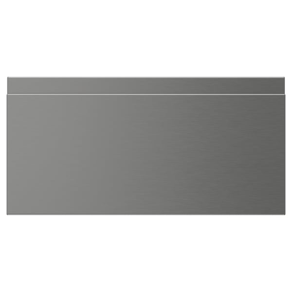 VOXTORP Drawer front, stainless steel effect, 40x20 cm