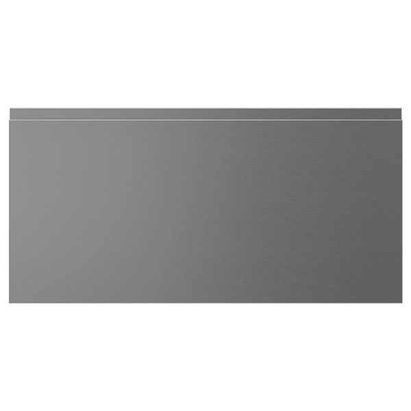 VOXTORP Drawer front, stainless steel effect, 80x40 cm