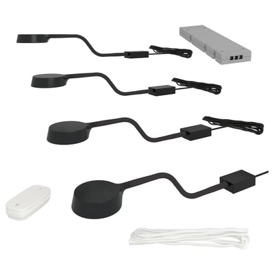 YTBERG / TRÅDFRI Lighting kit, black