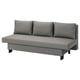 ÄLVDALEN grey sofa with cushions, modern design, comfortable & convertible for sleeping, grey upholstery.