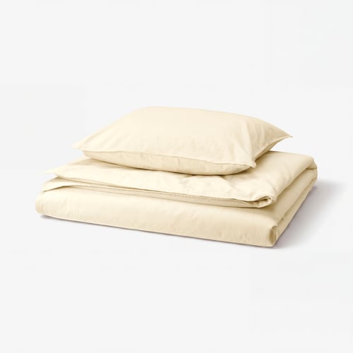ÄNGSLILJA Duvet cover and pillowcase, natural, 150x200/50x60 cm