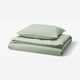 ÄNGSLILJA Duvet cover and pillowcase, pale grey-green, 150x200/50x60 cm