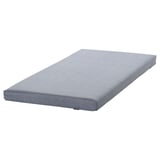 ÅGOTNES foam mattress, grey, rectangle with zip, simple design.