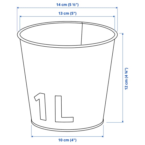 Illustration with measurements for the product: ÅKERBÄR.