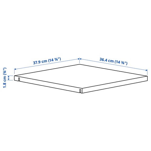 Illustration with measurements for the product: ALTARLIDEN.