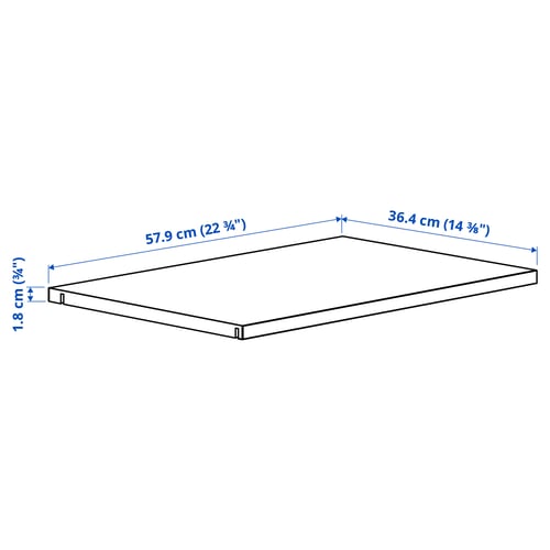 Illustration with measurements for the product: ALTARLIDEN.