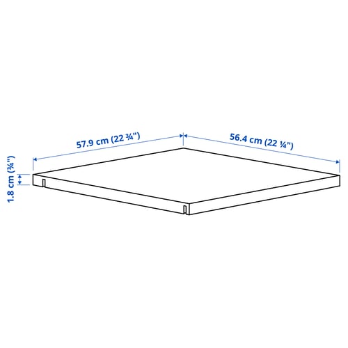 Illustration with measurements for the product: ALTARLIDEN.