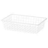 ALTARLIDEN Wire basket, white, 60x42 cm