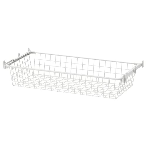 ALTARLIDEN Wire basket with pull-out rail, white, 80x42 cm
