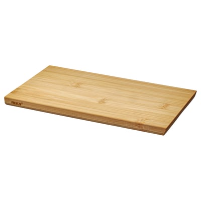 APTITLIG: light brown bamboo cutting board with smooth edges.