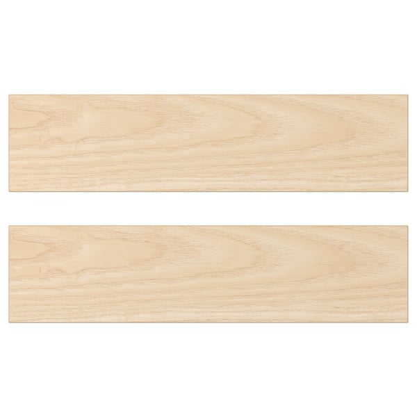 ASKERSUND light ash wood grain kitchen drawer fronts, rectangular shape, melamine and particleboard material.