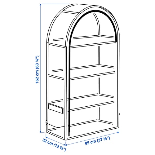 Illustration with measurements for the product: ASPAREN.
