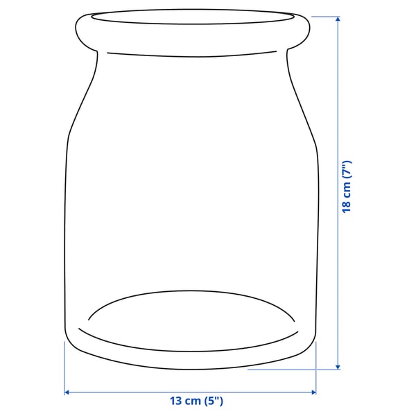 Illustration with measurements for the product: BEGÄRLIG.