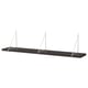 BERGSHULT: black wall shelf with white metal brackets, rectangular shape.