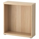 BESTÅ light wooden storage frame, minimalist design, square shape.